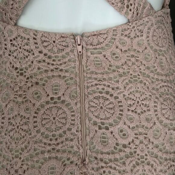 Sequin Hearts Pink Mini Dress Size 3 - Picture 7 of 13